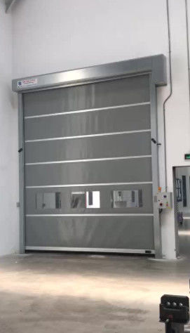 Noise Reduction High Speed PVC Roll Up Rapid Shutter Door 304 Stainless Steel Weather Resistance