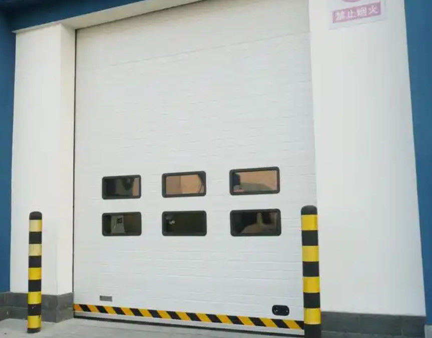 Fire Station Industrial Sectional Doors with Automatic Formed Design and Powder-Coated Over Head Automatic Garage Doors Finish