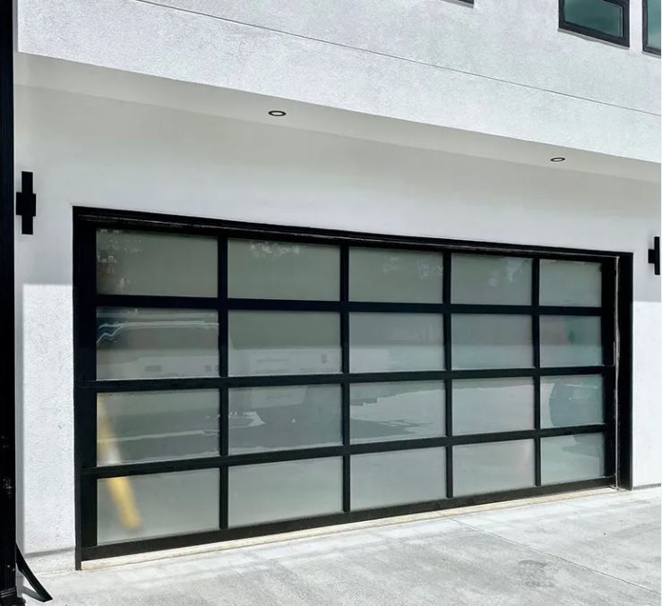 Automatic Electric Rolling Exterior Safety High Water Tightness Class 3 Transparent Garage Door Glass Sectional Garage Door