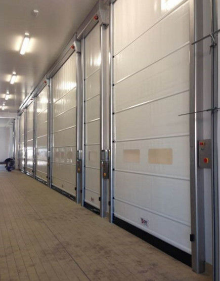 Low Maintenance High Speed PVC Roll Up Rapid Shutter Door 304 Stainless Steel Material For Thermal Insulation