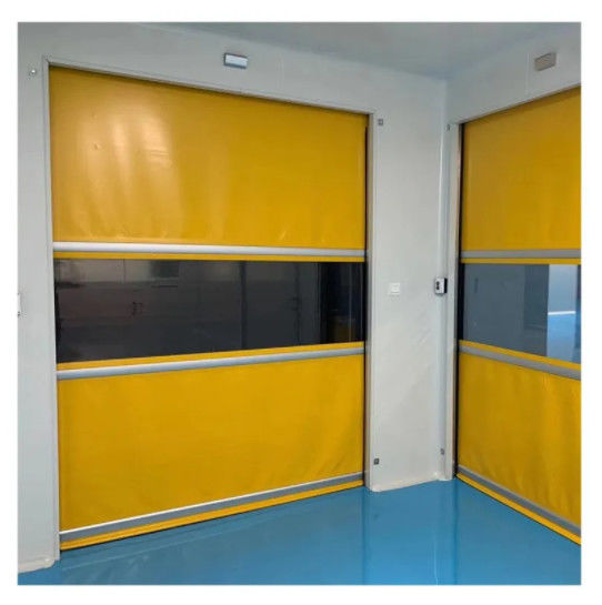 Fabric Insulated Curtain High Speed PVC Roll Up Rapid Shutter Door 304 Stainless Steel Material Safety Weather Resistance