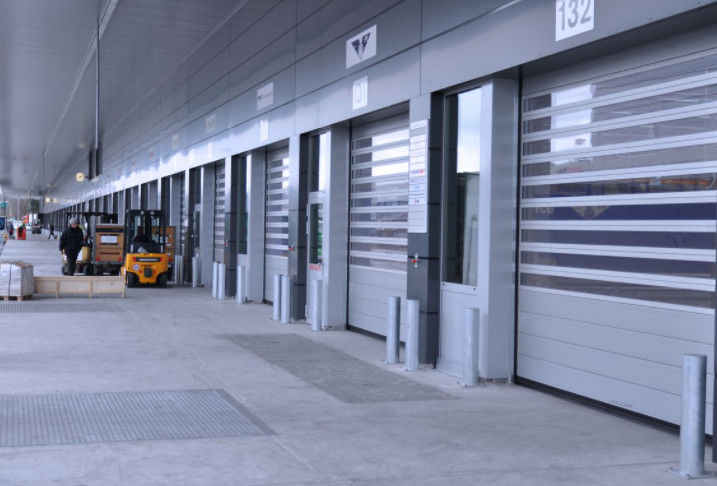 Aluminum Alloy High Speed Spiral Door Motor Power 0.75KW Safety Efficiency ≤2.0m3/ M2.s Closing Speed 0.8m/s