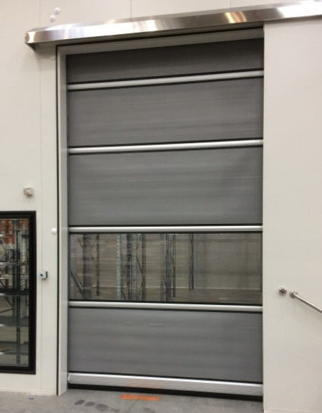 Customized High Speed PVC Roll Up Rapid Shutter Zipper Door 304 Stainless Steel Material For Safety