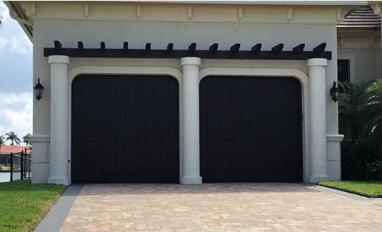50mm-80mm Thickness Insulated Sectional Garage Door Commercial Optional Ventilation Powder Coated Finish