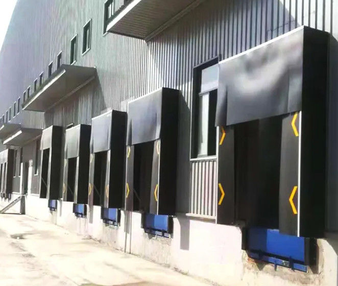 Fixed Adjustable Loading System Dock Door Shelter With Galvanized Steel Liner And Fixed Wear Resistant Fabric