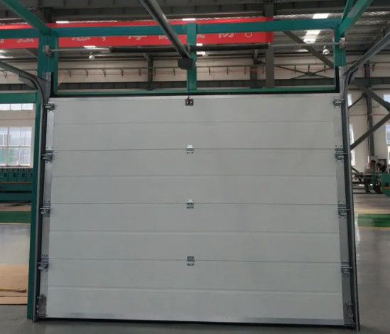 Customized Fire Station Industrial Sectional Doors Powder Coated Finish Automatic Formed Design