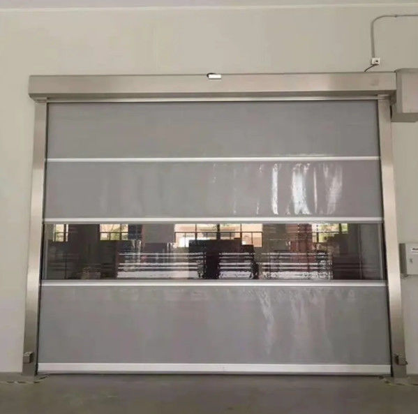 Customized High Speed PVC Roll Up Rapid Shutter Door 304 Stainless Steel Automatic Operation