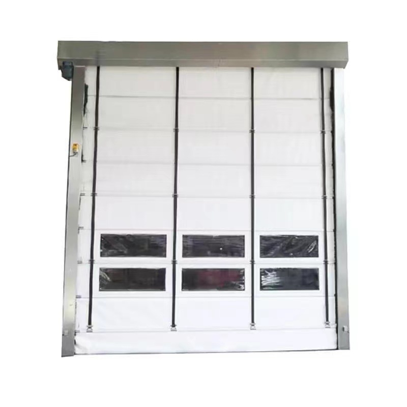 Easy Installation High Speed PVC Roll Up Rapid Shutter Door 304 Stainless Steel Material for Thermal Insulation