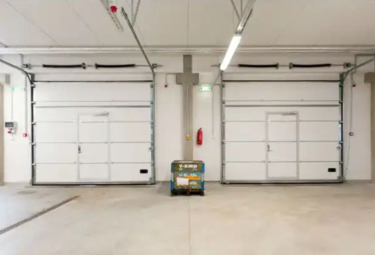 Finger Safe Lightweight Foam Sandwich Panel Insulated Commercial Overhead Sectional Garage Doors Powder Coated Finish