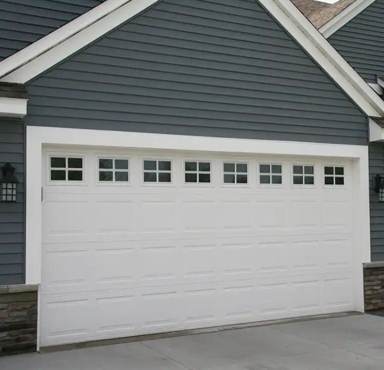 Commercial Sectional Overhead Doors Manual Automatic Fire Station Industrial Sectional Doors With Pedestrian Wicket Door And Vision Panels For Warehouse