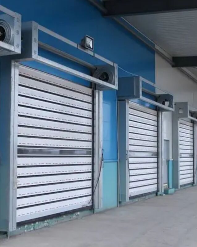 220V 50HZ Aluminum Roll Up High Speed Spiral Door Safety Efficiency Hard Fast Material Commercial Industrial Warehouse Dock Gate
