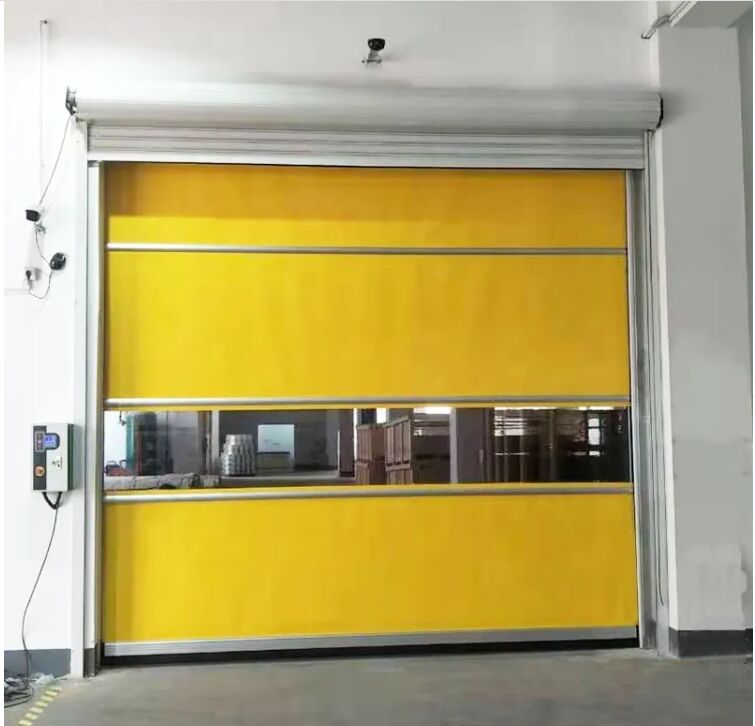 Modern PVC Fast Door Automatic Dust-Free Workshop Induction Steel Structure High Speed PVC Roll Up Rapid Shutter Door 304 Stainless Steel Material