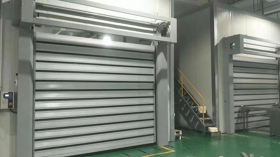 High Quality Automatic Aluminum Alloy Thermal Insulation Industrial Design High Speed Spiral Door Roll-Up Workshop Door