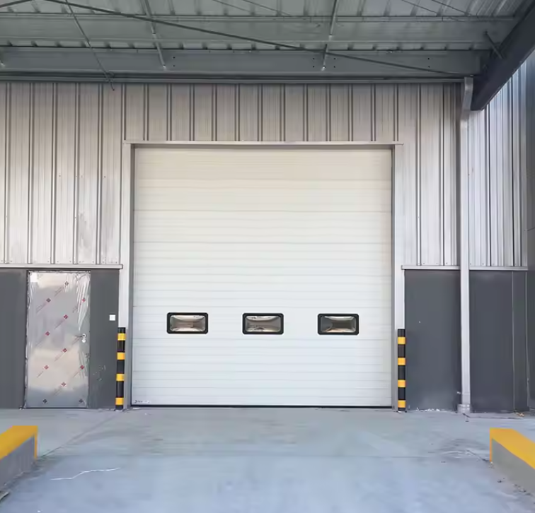 Double-skinned Door Panel Commercial Sectional Overhead Doors Fire Station Industrial Sectional Doors Sectional Steel Doors Factory Warehouse Application