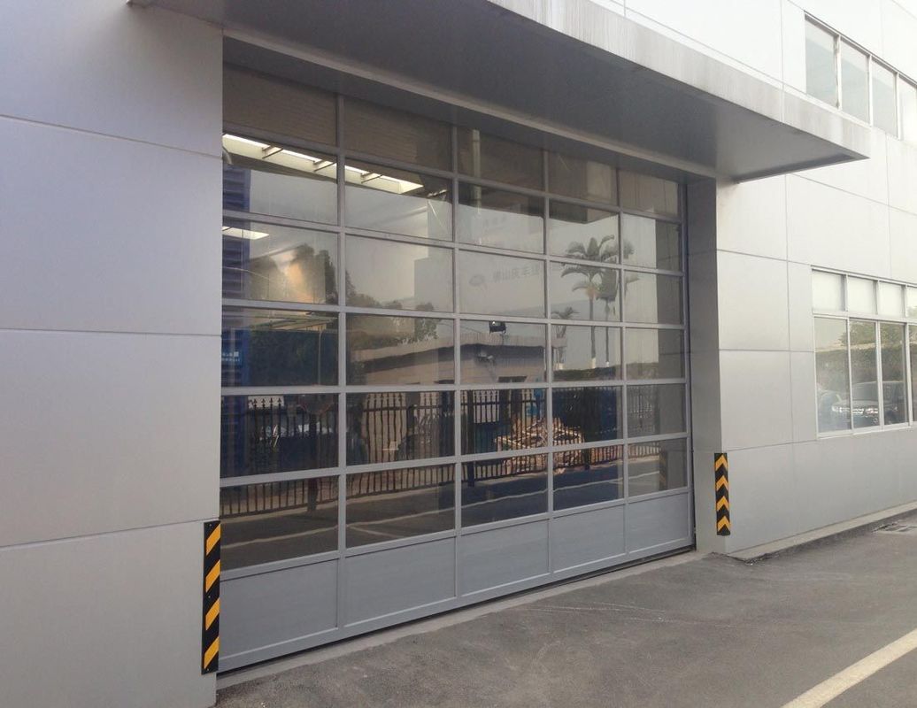 Transparent  Aluminum Sectional Door Adjusted Height For Each Section 550mm