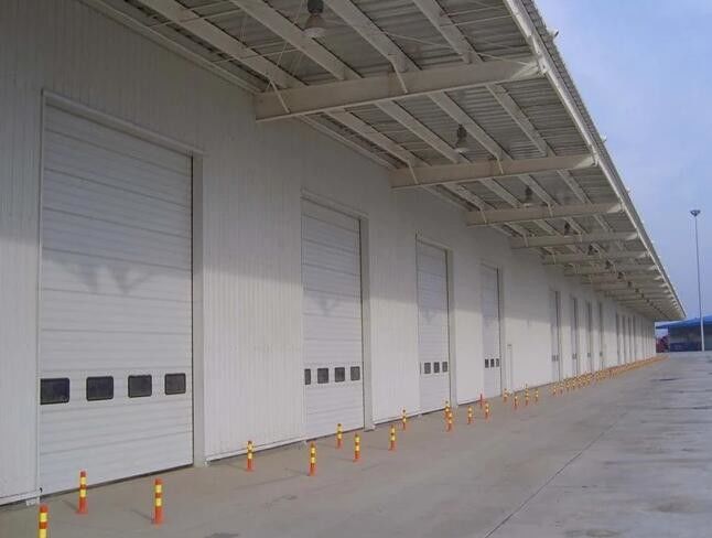 High Sustainable Industrial Sectional Overhead Door Double Layer Steel Plate