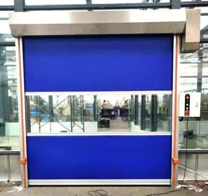 900/800N Rapid Roller Doors  Steel Structure With PVC Transparent Window