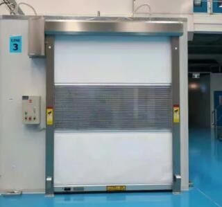 Automatic High Speed Roller Doors Pvc Industrial Rolling Shutter Security PLC Control