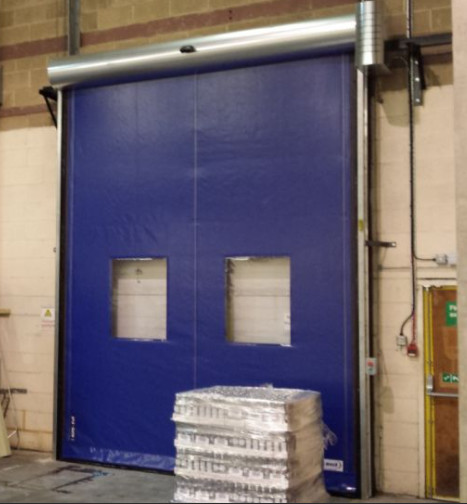 Industrial PVC Fast Rapid Roller Doors High Speed Shutter Zipper Security