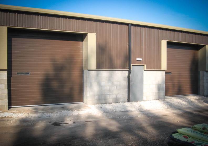 Steel Flap Sliding Insulated Sectional Doors Vertical Garage Overhead Electrical Control