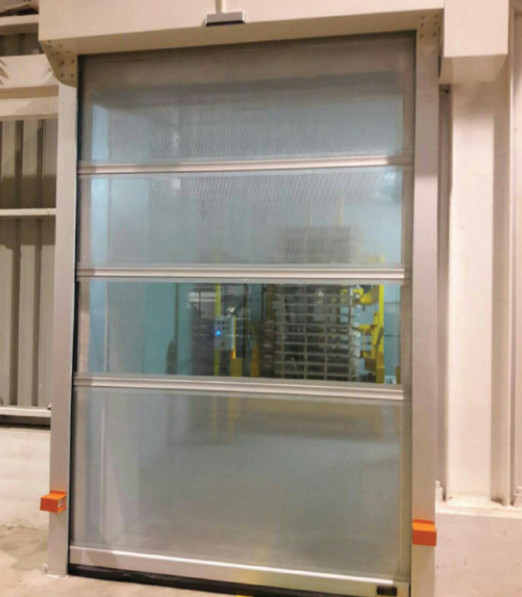 1.5mm PVC Zipper Rise Rapid Roller Door 1.5m/S Security High Speed Roll Up Automatic Plastic