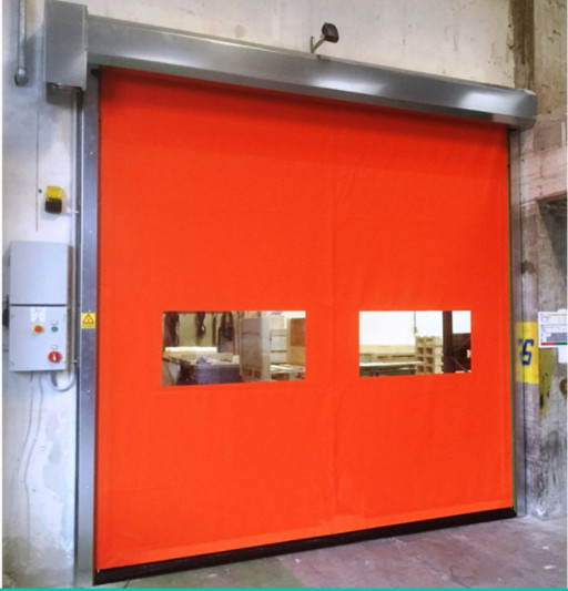 High Speed Pvc Roll Up Rapid Shutter Door 304 Stainless Steel Maintenance Low High Speed Stacking Folding