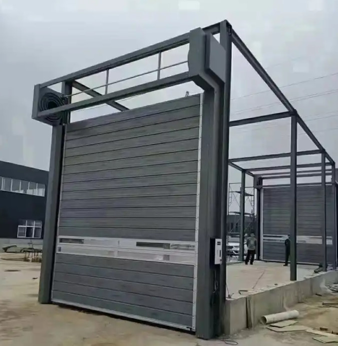 Customized High Speed Spiral Door Power Supply 220V/50HZ Air Permeability ≤2.0m3/ M2.s Manufacturing Plant Shutter Door