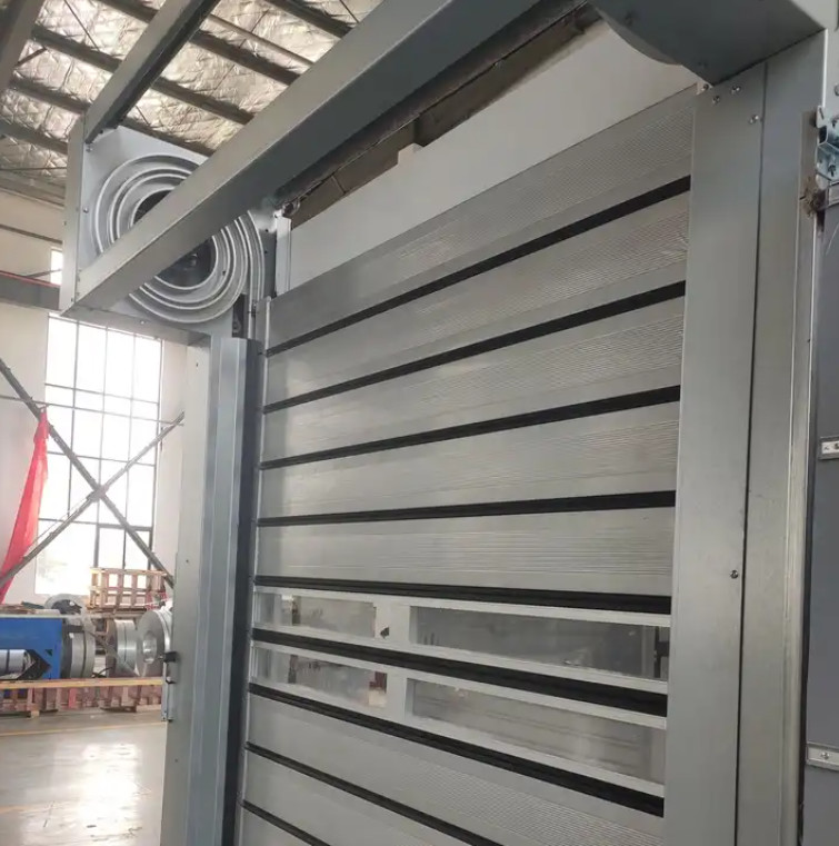 Aluminum Alloy 0.8m/s Closing Speed Metal Fast Overhead High Speed Rolling Door