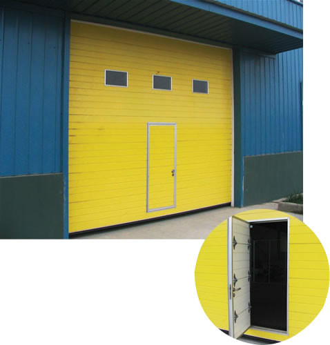 Manual Operate Insulated Sectional Doors Height 500mm With Chain Hoist