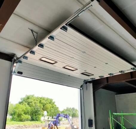 modern design sectional industrial 50mm~80mm Thickness Insulated Sectional Garage Door , Commercial Sectional Doors